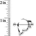 14G 13/16 Steel Silhouette Lovely Lady Barbell Nipple Shield Set