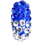 16G 1/4 Blue and Clear Gem Paved Blue Tragus Cartilage Earring