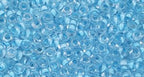 TOHO TD-8-976 - 8/0  Light Aqua Lined Crystal Demi Beads, 5 gm