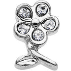 16G Clear Gem Petal Flower Right Ear Cartilage Earring
