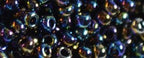 TOHO TR-08-86   8/0 Metallic Jet Black Iris Seed Beads, 5 or 10 Grams