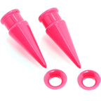 Pink 2 in 1 Interchangeable Screw Fit Plug and Taper Set