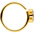 20G 5/16 Gold Tone Anodized Starry Moon Seamless Circular Ring