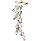 1/4 Aurora Gem Feathered Cascade Tragus Cartilage Earring