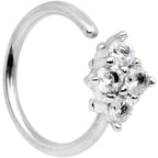 20G 5/16 Clear CZ Gem Cluster Seamless Circular Ring