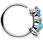 20G 5/16 Blue Synthetic Opal Staccato Seamless Circular Ring
