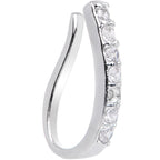 Clear CZ Gem Life of the Party Clip On Fake Nose Ring