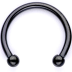 16G Teal Faux Opal Black Anodized Twisted Horseshoe Clip On Fake Septum Ring Set