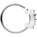 20G 5/16 Clear CZ Gem Quartet Shine Seamless Circular Ring