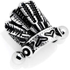 16G 1/2 Southwestern Feather Headdress Cuff Cartilage Earring