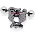 16G 1/2 Pink Clear Gem Winged Creature Cuff Cartilage Earring