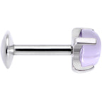 16G 1/4 Pink Amethyst Internally Threaded Labret Monroe Tragus