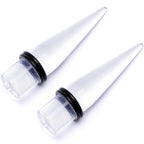 Freaky Fun Lightweight Clear Acrylic Straight Taper Set 2mm to 1 Inch