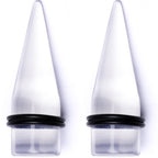 Freaky Fun Lightweight Clear Acrylic Straight Taper Set 2mm to 1 Inch