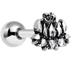 16G 1/4 Mindfully Meditative Lotus Flower Cartilage Tragus Earring