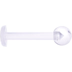 14G 3/8 Clear Flexible Bioplast Labret Monroe Retainer