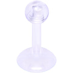 16G 1/4 Clear Flexible Bioplast Labret Monroe Tragus Retainer