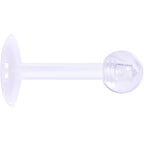 16G 1/4 Clear Flexible Bioplast Labret Monroe Tragus Retainer