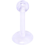 16G 5/16 Clear Flexible Bioplast Labret Monroe Tragus Retainer