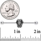 14G Moveable Mighty Pharaoh Industrial Barbell 38mm