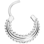 16G 3/8 Delicate Dots Hinged Septum Ring
