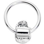 16G 3/8 Clear Gem Happy Santa BCR Captive Ring