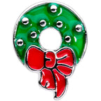 Christmas Wreath Double Flare Tunnel Plug Set 2G to 1 Inch