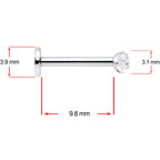 16G 3/8 Clear Black Blue Star CZ Gem Labret Tragus Set of 3