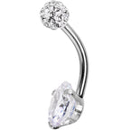 Clear Gem Days of Disco Belly Ring