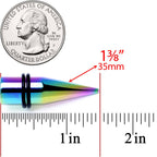 Rainbow PVD Straight Plug and Taper Set Sizes 5mm to 10mm