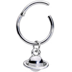 16G 3/8 Ringed Planet Saturn Dangle Hinged Segment Ring