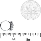 18G 5/16 Clear CZ Gem Crowning Glory Seamless Circular Ring