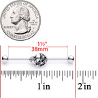 14G Whimsical Round Elephant Industrial Barbell 38mm