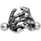 16G 7/16 Scary Halloween Skeleton Hands Cartilage Cuff