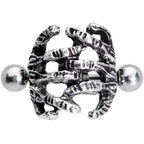 16G 7/16 Scary Halloween Skeleton Hands Cartilage Cuff