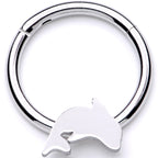 16G 3/8 Leaping Dolphin Hinged Segment Ring