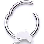 16G 3/8 Leaping Dolphin Hinged Segment Ring
