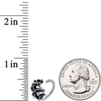 16G 3/8 Clear CZ Unicorn Right Heart Closure Ring