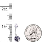Clearly Coiled Black Glitter Explosion Twisted Belly Ring