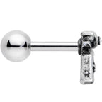 16G 1/4 Clear Gem Rockin' Revolver Gun Cartilage Tragus Earring