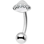 16G 5/16 Alien Spacecraft UFO Curved Eyebrow Ring