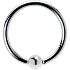 16G 1/2 Solid 14K White Gold BCR Captive Ring