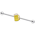 14G St Patricks Day Frosty Beer Mug Barbell Industrial 38mm