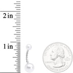 White Pearlescent Totally Twisted Belly Ring