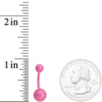 Pink Anodized Tastefully Twisted Belly Ring