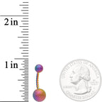 Rainbow Anodized Tastefully Twisted Belly Ring