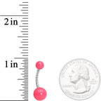 Pink Glow in the Dark Totally Twisted Belly Ring