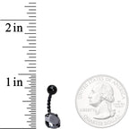 Black Gem Black Totally Twisted Belly Ring Set of 2