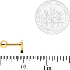 16G 1/4 Gold Tone Swallow Tattoo Black Bird Cartilage Tragus