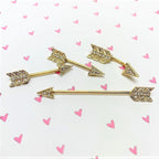 Clear Gem Minerva Arrow Reversible Belly Ring